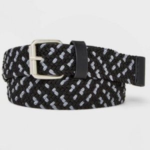 Cat & Jack™ Black Kids' Webbed Woven Belt Size Large